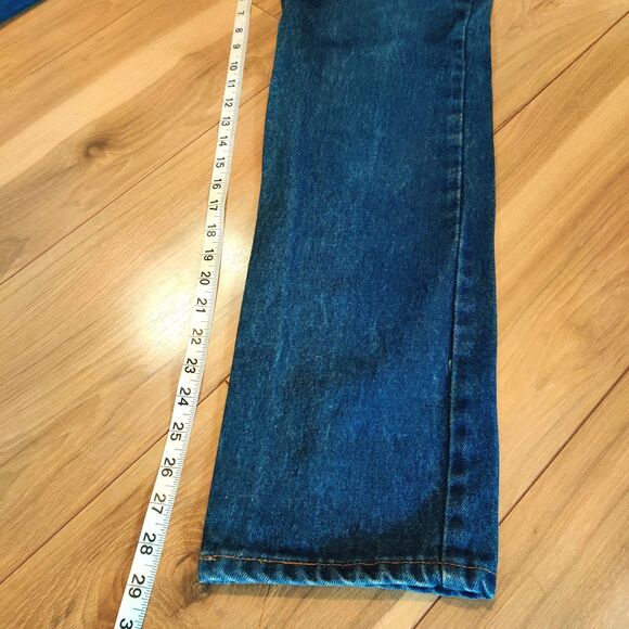 Vintage 80s Levi’s 505 Denim Jeans Mens 27x29 Orange Tab USA Made Dark Wash Rare - Picture 13 of 15